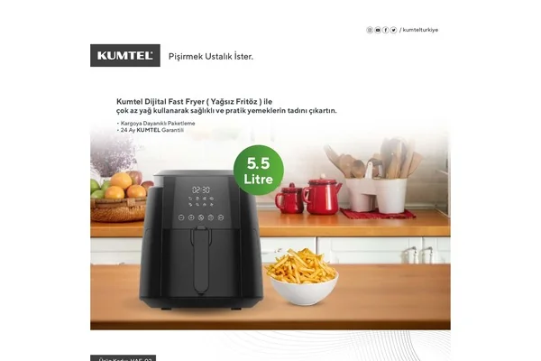 Kumtel Digital Fastfryer HAF-02 hava fritözü